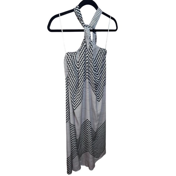 Women's Banana Republic Twist Neck Halter Neck Keyhole Midi Dress, SMALL - Picture 3 of 7